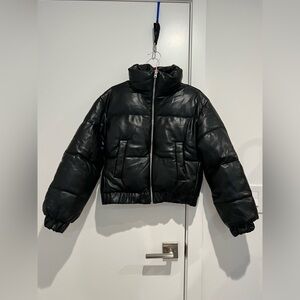 A&F | Vegan Leather Short Puffer, XXS
